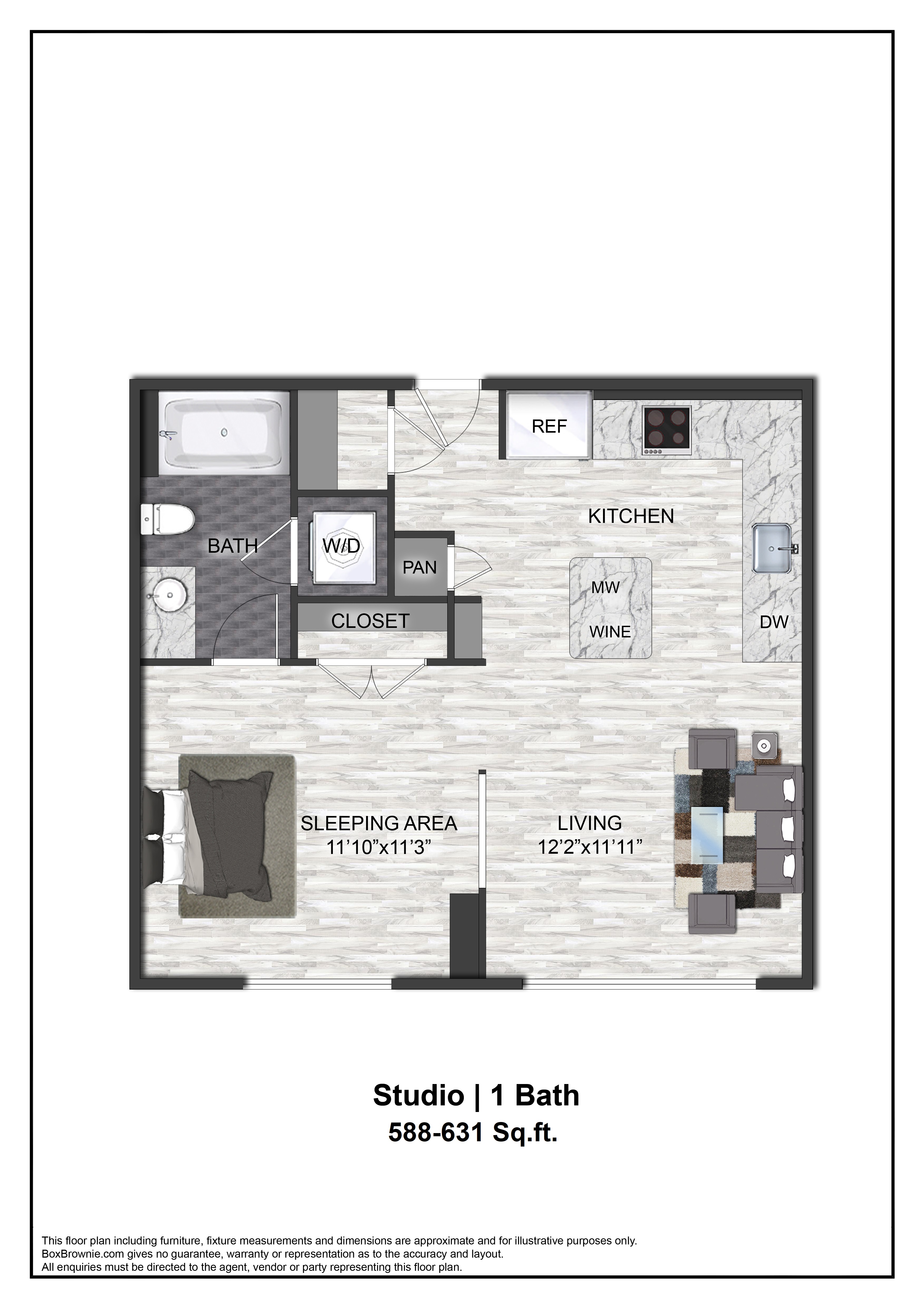 Floor plan layout diagram for E1